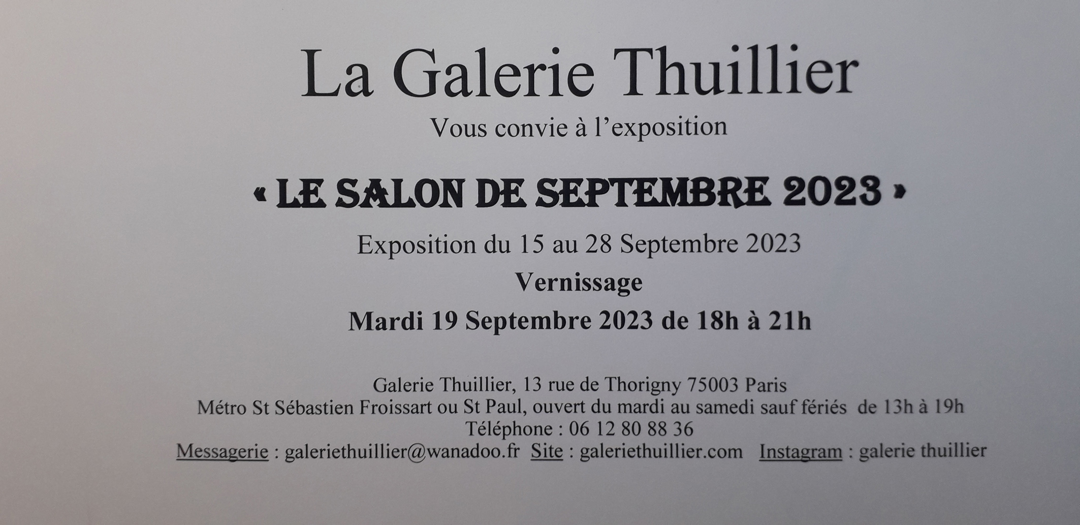 Exposition collective Galerie Thuillier